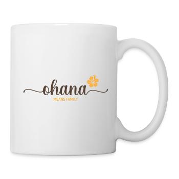 Chemise Hawaï de la famille Ohana - Mug blanc - blanc - Droite