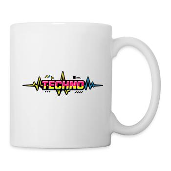 Techno Neon Pulse - Tasse - Weiß - Rechts