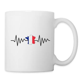 Pulsation Tricolore France - Flag France - Mug - white - Right