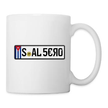 Cuba License Plate S-AL 5€Я0 - Mug - white - Right