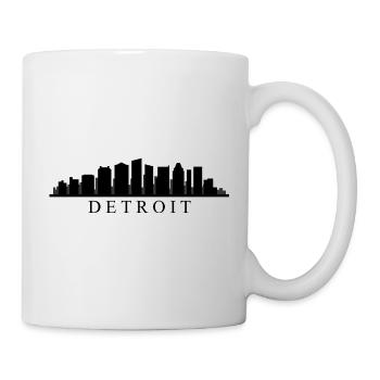 Detroit Skyline - Tasse - Weiß - Rechts