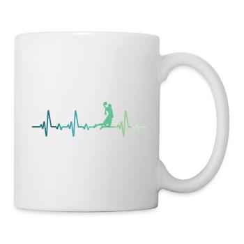 Basketball battement de coeur joueur de Basketball - Mug blanc - blanc - Droite