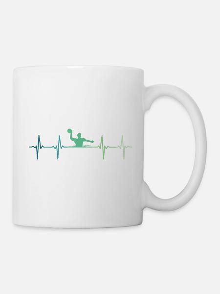 Water polo Heartbeat Water polo - Mug - white