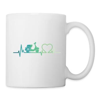 Heartbeat Roller Motor Roller - Tasse - Weiß - Rechts