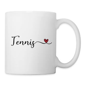 Tennis - I heart Tennis - Tasse - Weiß - Rechts