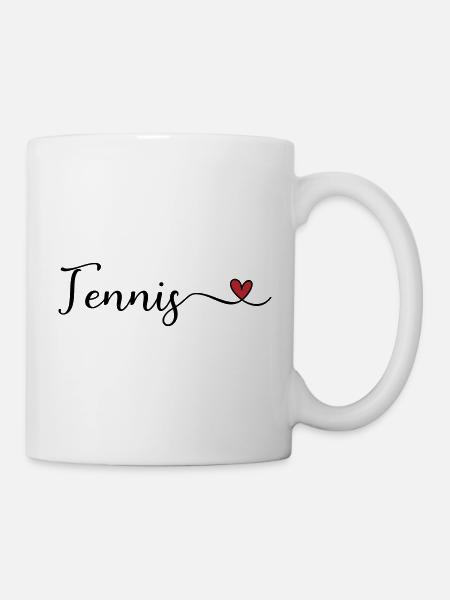 Tennis - I heart Tennis - Tasse - Weiß