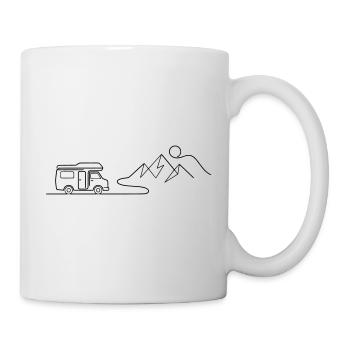 camper mountains berge reise - Tasse - Weiß - Rechts