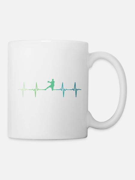 Handball, Herzschlag, Handball - Tasse - Weiß
