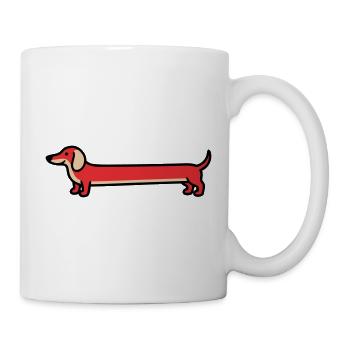 Teckel Teckel Conception de l’appartement pour chien teckel - Mug blanc - blanc - Droite