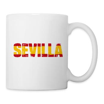Sevilla Flagge Spanien - Tasse - Weiß - Rechts
