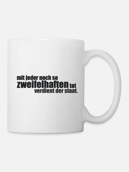 zweifelhafte Taten - Tasse - Weiß