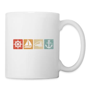 Navigateur Plaisancier Capitaine Voilier Ancre Voile - Mug blanc - blanc - Droite