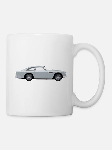 Vintage hellblaues Coupé - Tasse - Weiß