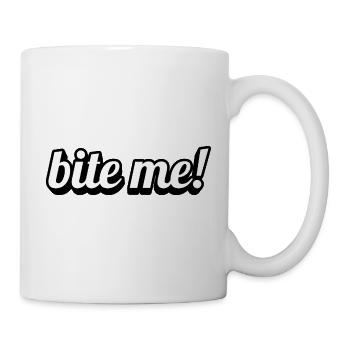Bite me! Playful Typo - Mug - white - Right