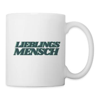 Lieblingsmensch – Retro Look für Herzensmenschen - Tasse - Weiß - Rechts
