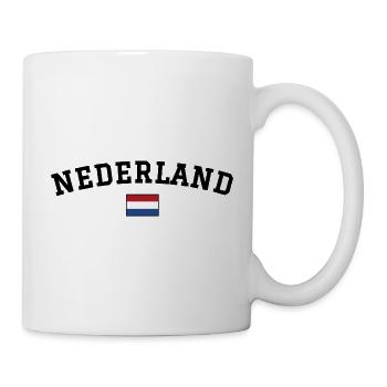 Nierderlande Flagge Design Schwarz - Tasse - Weiß - Rechts