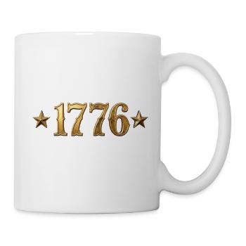 1776 Vintage Gold Stars patriotisch - Tasse - Weiß - Rechts