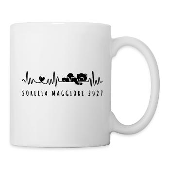Sorella Maggiore 2027 Annuncio Gravidaza - Tasse - Weiß - Rechts