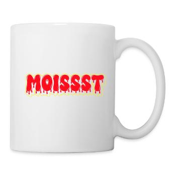 Moist Fat Font Wortzeichen - Tasse - Weiß - Rechts