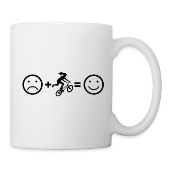 Idée cadeau pour le cycliste de BMX avec BMX freestyle - Mug blanc - blanc - Droite