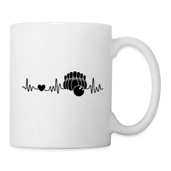 Bowling Herzschlag Für Kegel Club - Tasse - Weiß - Rechts