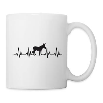 Donkey Heartbeat Ekg Farm - Mug - white - Right