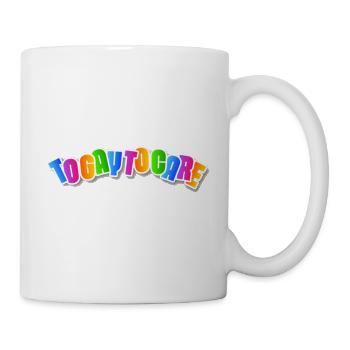 Happy Rainbow Lettering - Tasse - Weiß - Rechts