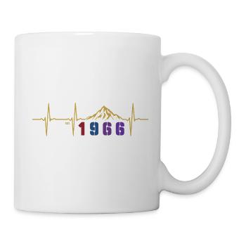Vintage-Blumen 60 Jahre Sixties Geschenk 1966 - Tasse - Weiß - Rechts