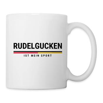 Rudelgucken ist mein Sport – Fan Shirt - Tasse - Weiß - Rechts