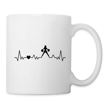Cheerleader Heartbeat Cheer Squad - Mug - white - Right