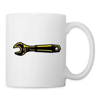 Tournevis mécanique d’outil à molette - Mug blanc - blanc - Droite