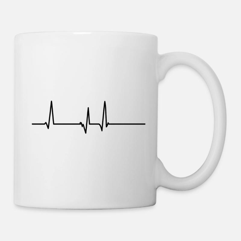 Heartbeat Lines Rhythm - Mug - white