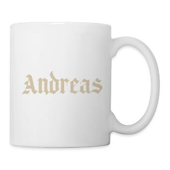 Motif de la police baptismale Andreas Fraktur - Mug blanc - blanc - Droite