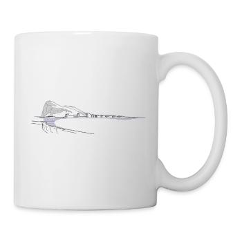 Rochers de Gibraltar | Lineart Coast - Mug blanc - blanc - Droite