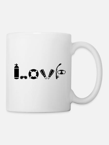 Diving Tauchen Tauch Taucher - Tasse - Weiß