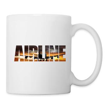 Vol du soir de la compagnie aérienne - Mug blanc - blanc - Droite