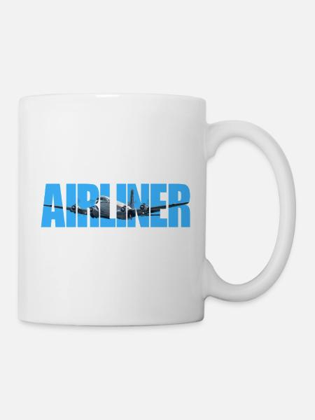 Airliner DC-4 - Tasse - Weiß