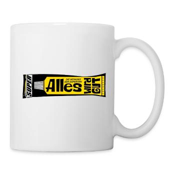Alles wird gut Experten Kleber retro Psychologie  - Tasse - Weiß - Rechts