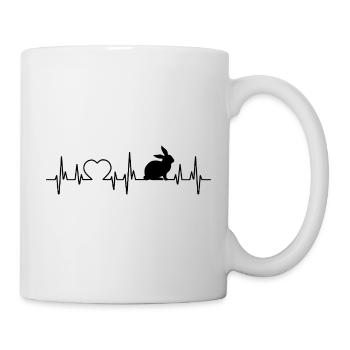 lapine battement de coeur lapin - Mug blanc - blanc - Droite