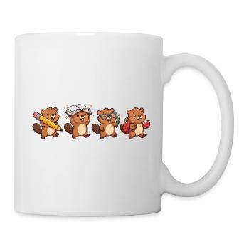 Lernbiber Quartett - Tasse - Weiß - Rechts