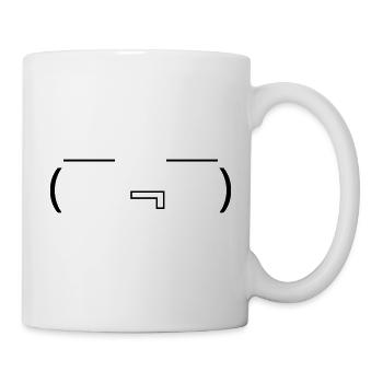 Hungriges Emote (￣﹃￣) sabbern Kaomoji - Tasse - Weiß - Rechts