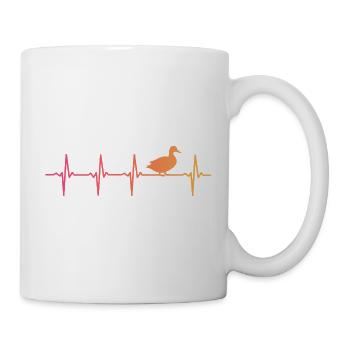 Ente Sonnenuntergang Ente schlägt Enten - Tasse - Weiß - Rechts