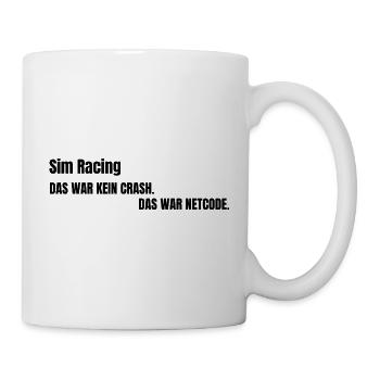 Das war kein Crash das war Netcode - Tasse - Weiß - Rechts