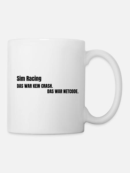 Das war kein Crash das war Netcode - Tasse - Weiß