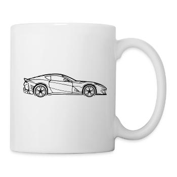 812 Line Silhouette – V12 Performance Art - Tasse - Weiß - Rechts
