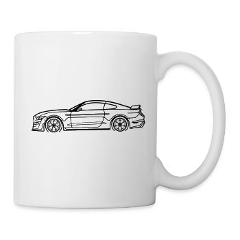 GT500 Line Silhouette – Muscle Performance Art - Tasse - Weiß - Rechts
