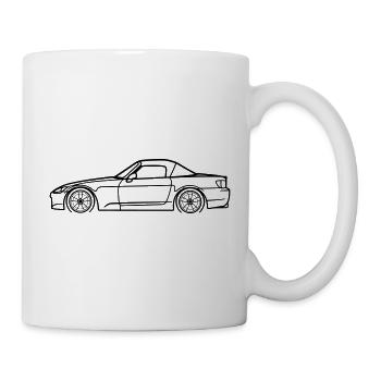 S2000 Line Silhouette – High‑Rev JDM Art - Tasse - Weiß - Rechts