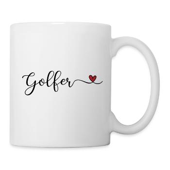 Golfer - Tasse - Weiß - Rechts