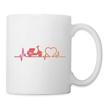 Sunset Motor Heartbeat Roller - Tasse - Weiß - Rechts