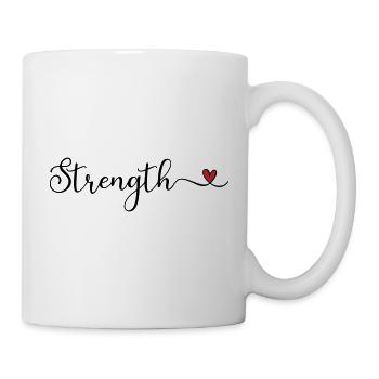 Kraft-Herz-Typografie - Tasse - Weiß - Rechts